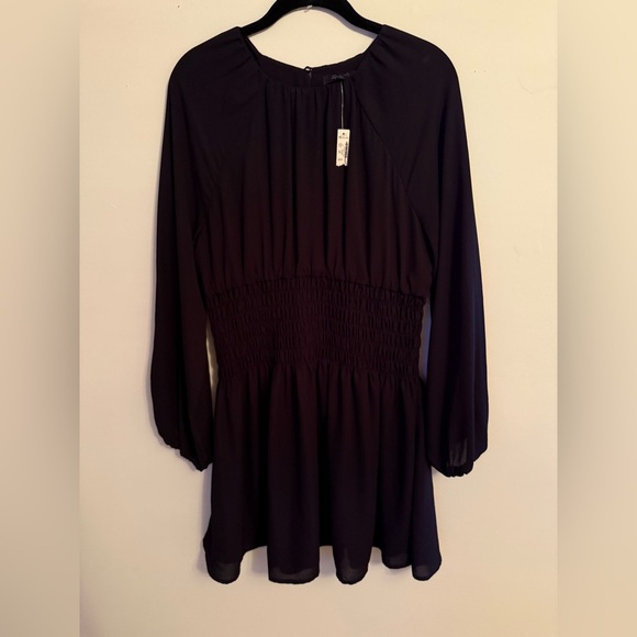 NWT Madewell Bubble-Sleeve Smocked Mini Dress - Picture 7 of 10